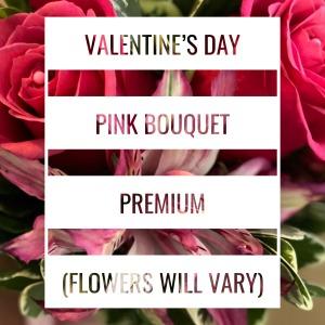 Valentines Day PINK Designers Choice Bouquet – SHARON'S FLOWERS, Lafayette IN