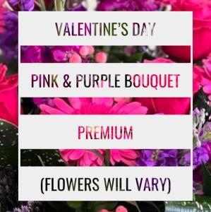 ValentinesDay PINK & PURPLE Designers Choice Bouquet – SHARON'S FLOWERS, Lafayette IN