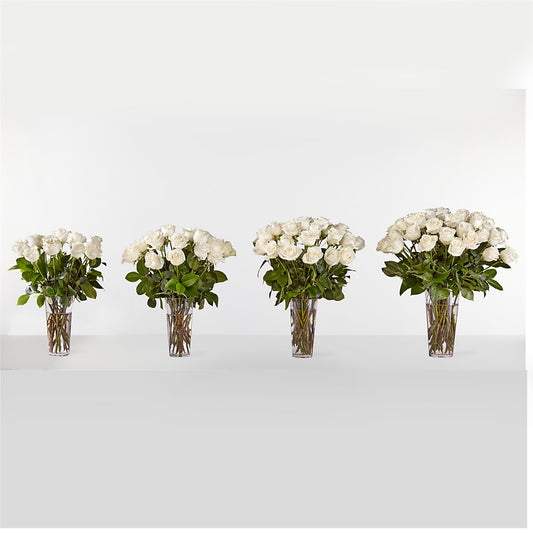 Long Stem White Rose Bouquet – SHARON'S FLOWERS, Lafayette IN