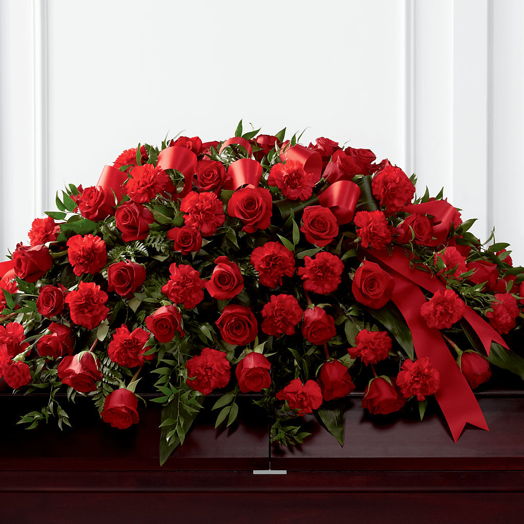 Tribute of Life Casket Spray – SHARON'S FLOWERS, Lafayette IN
