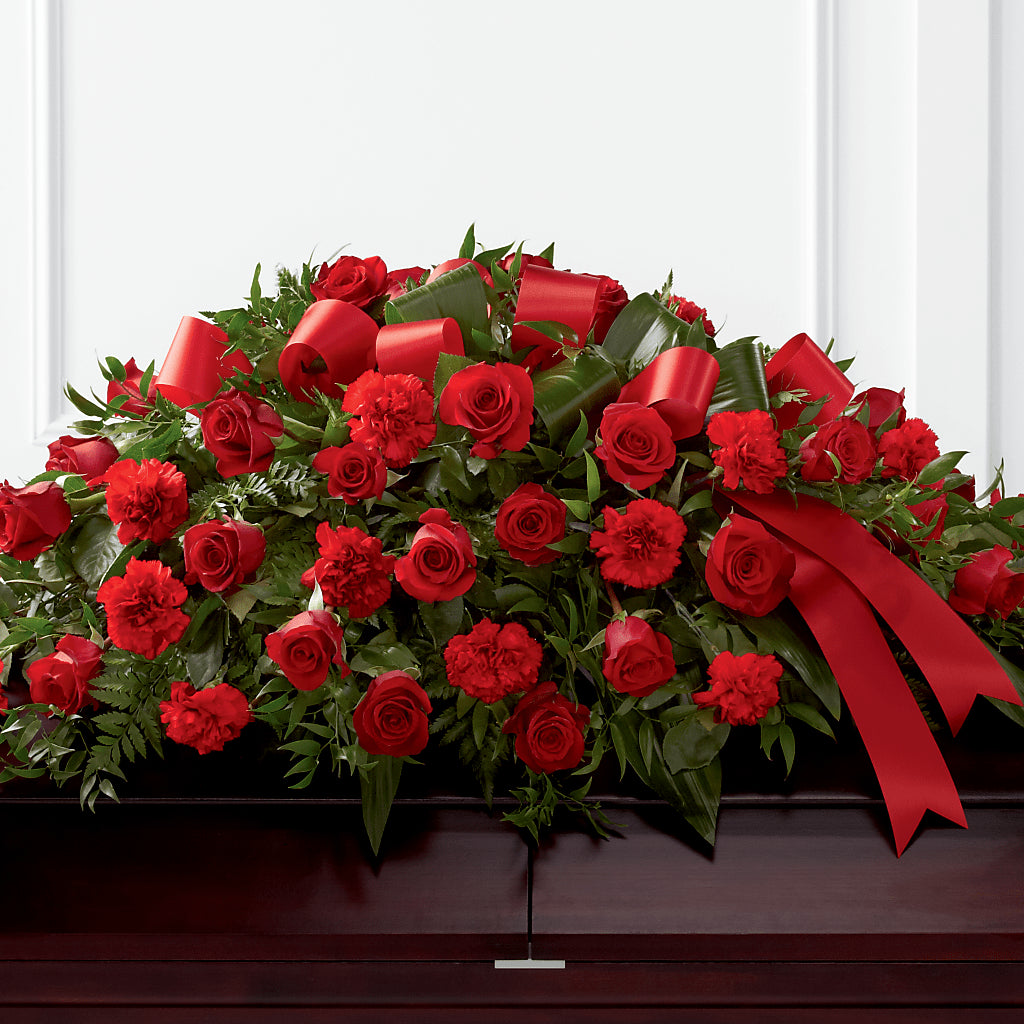 Tribute of Life Casket Spray – SHARON'S FLOWERS, Lafayette IN