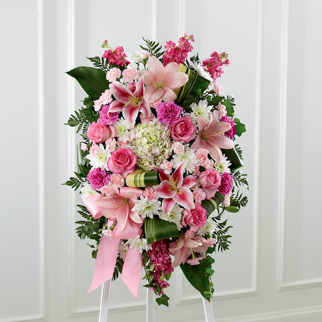 Comforting Standing Spray – SHARON'S FLOWERS, Lafayette IN