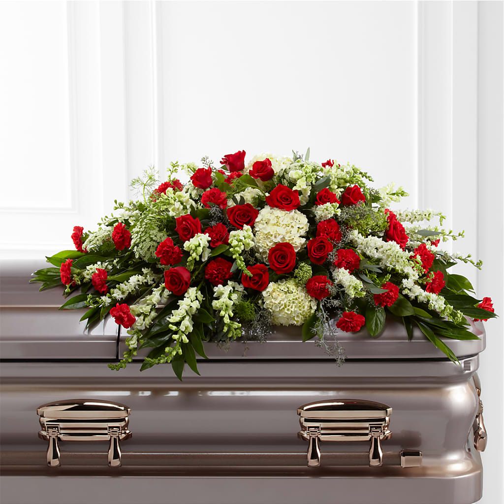 Sincerity Casket Spray – SHARON'S FLOWERS, Lafayette IN
