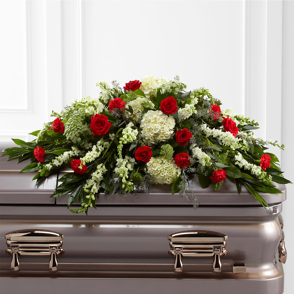 Sincerity Casket Spray – SHARON'S FLOWERS, Lafayette IN