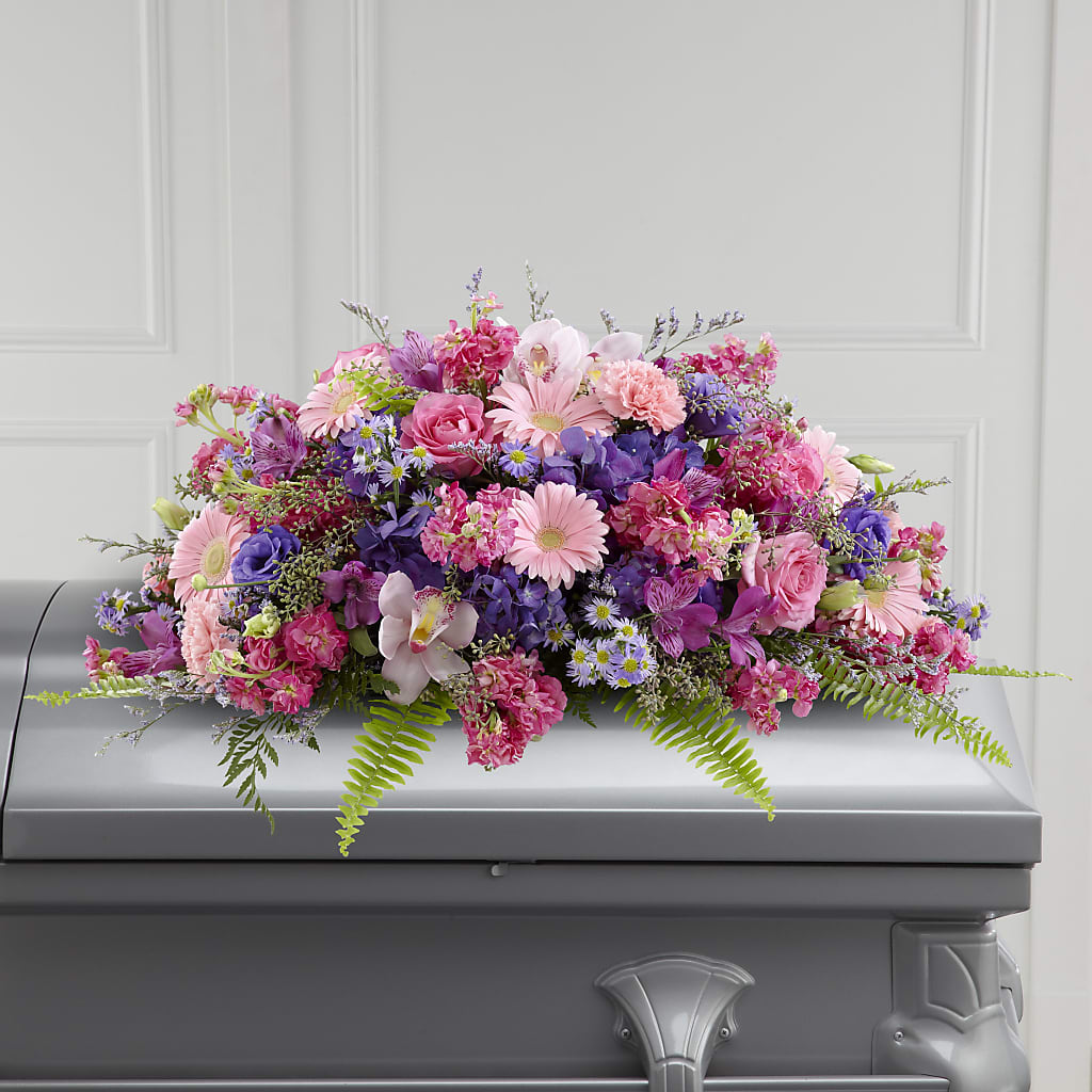 Glorious Garden Casket Spray – SHARON'S FLOWERS, Lafayette IN