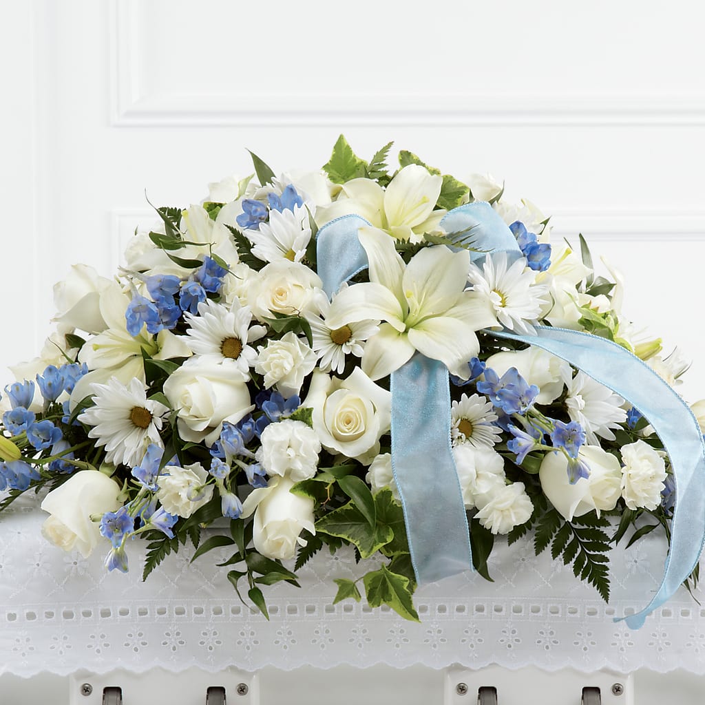 Tender Treasure Casket Spray – SHARON'S FLOWERS, Lafayette IN