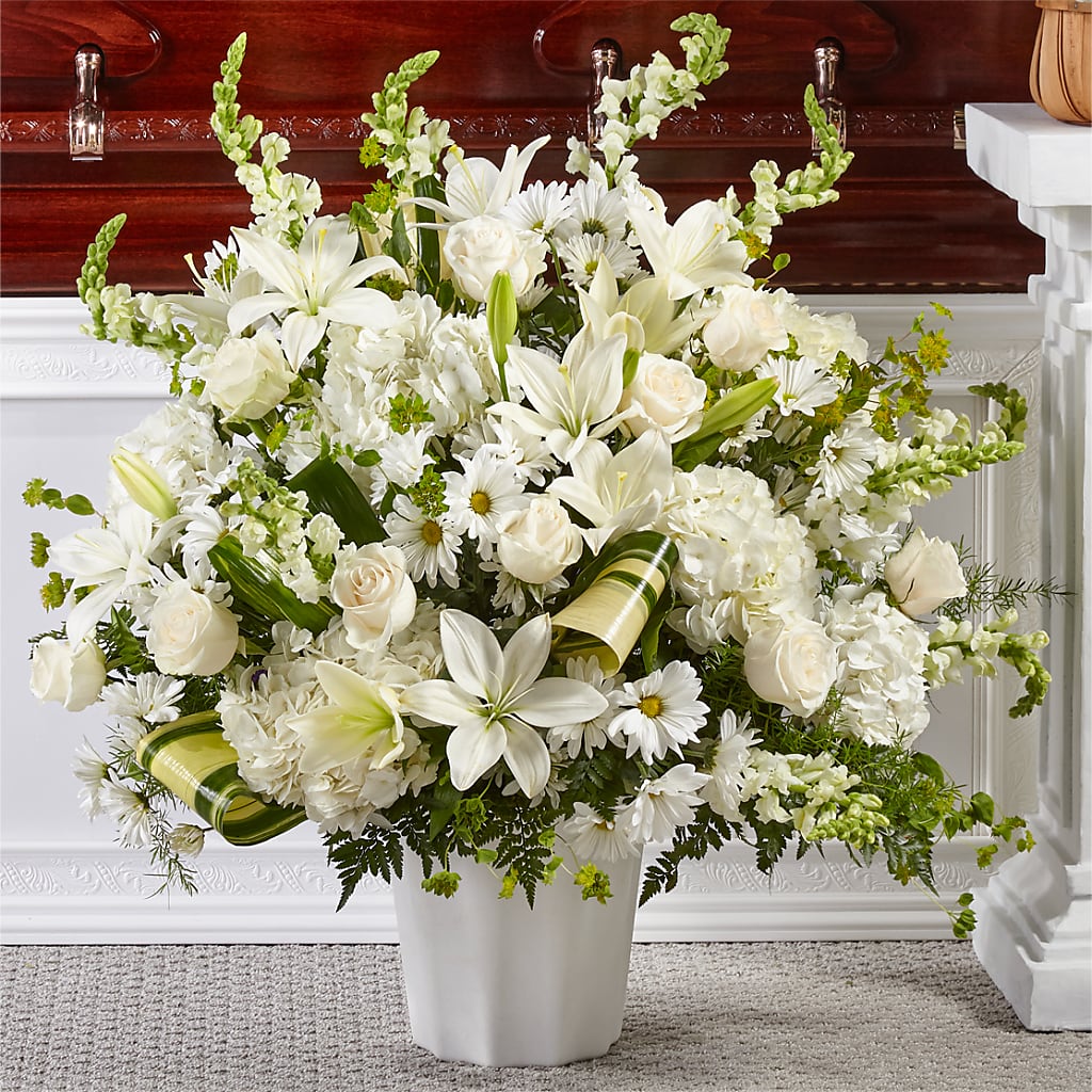 Thoughts of Tranquility Floor Basket – SHARON'S FLOWERS, Lafayette IN