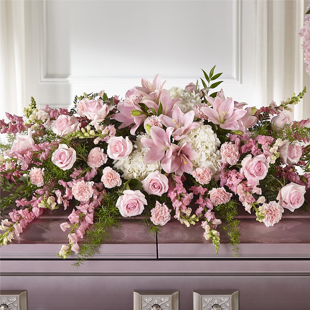 Life & Remembrance Casket Spray – SHARON'S FLOWERS, Lafayette IN