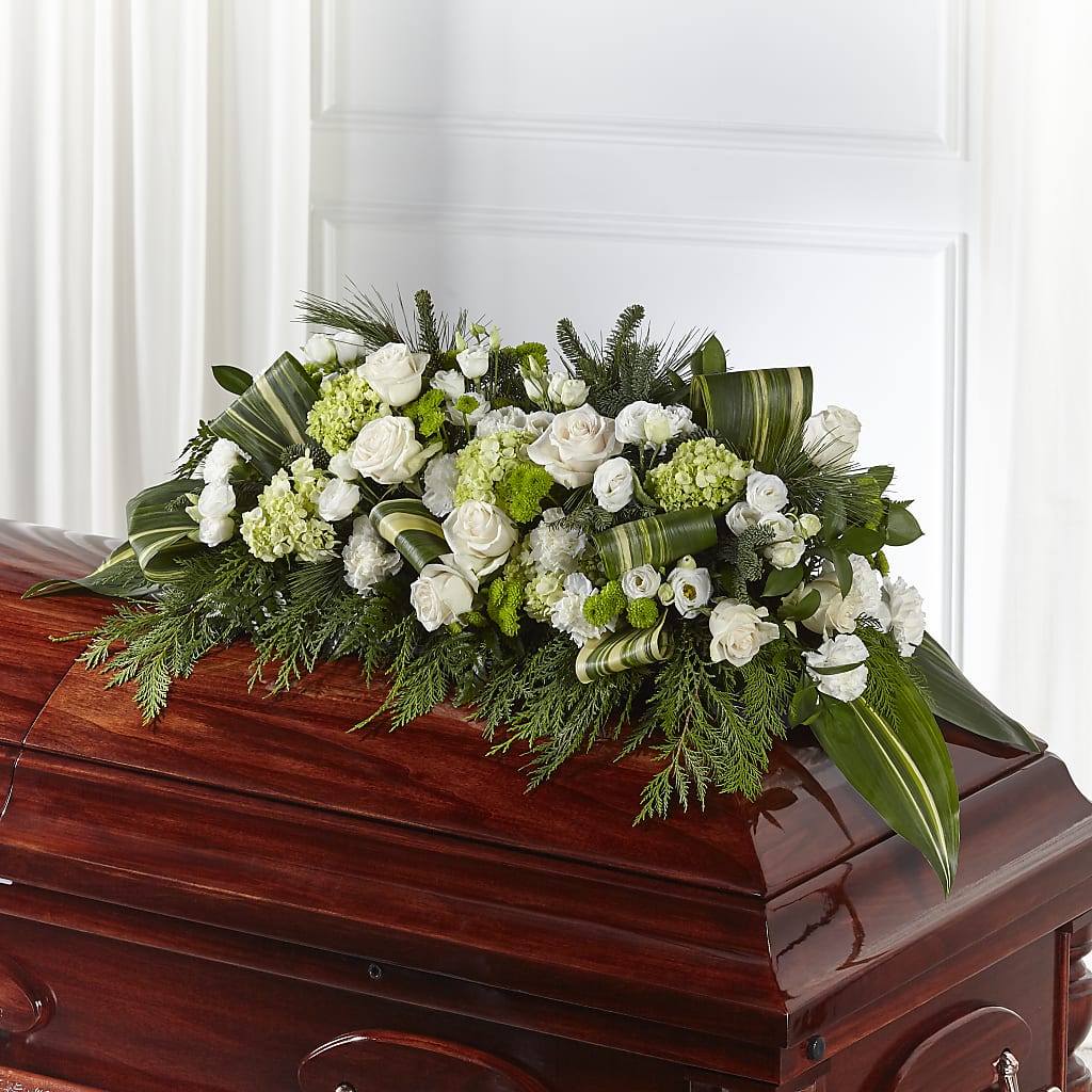 Hopeful Gesture Casket Spray – SHARON'S FLOWERS, Lafayette IN