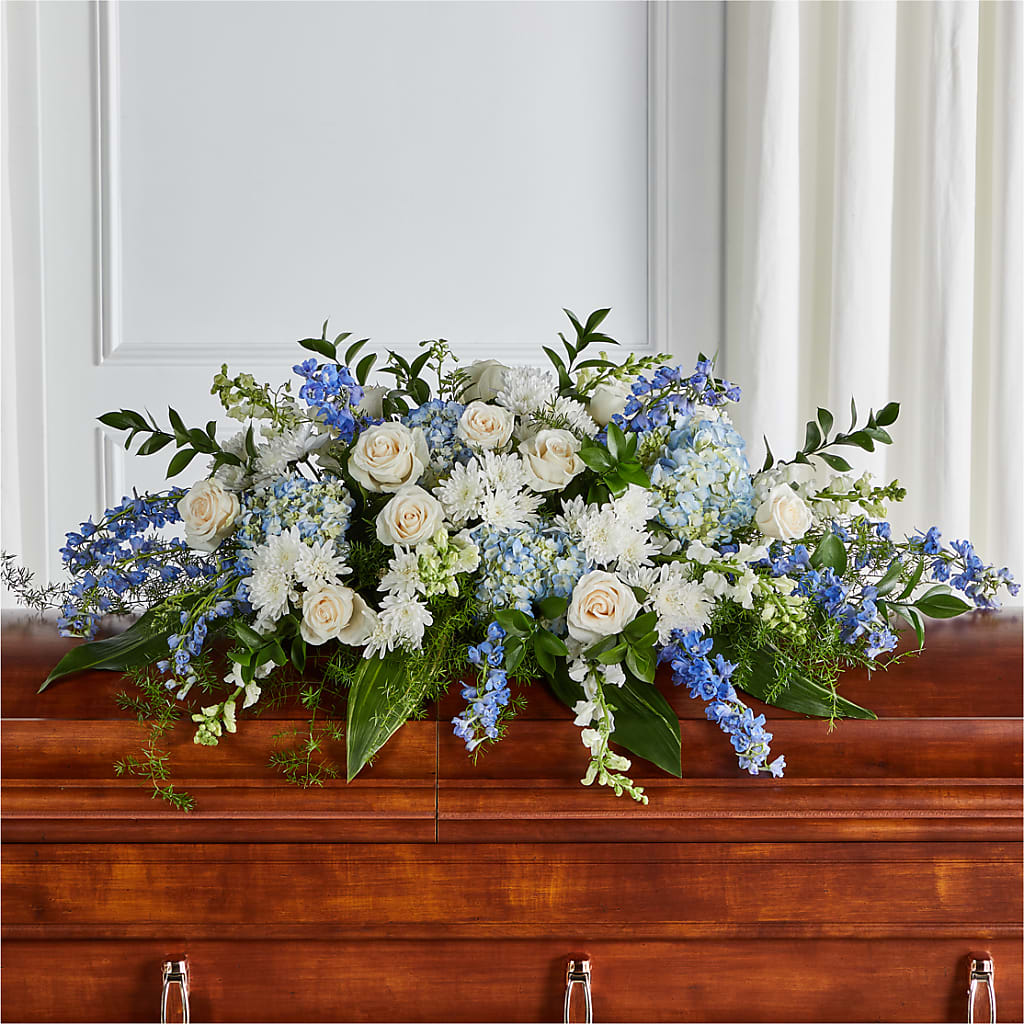Timeless Essence Casket Spray – SHARON'S FLOWERS, Lafayette IN