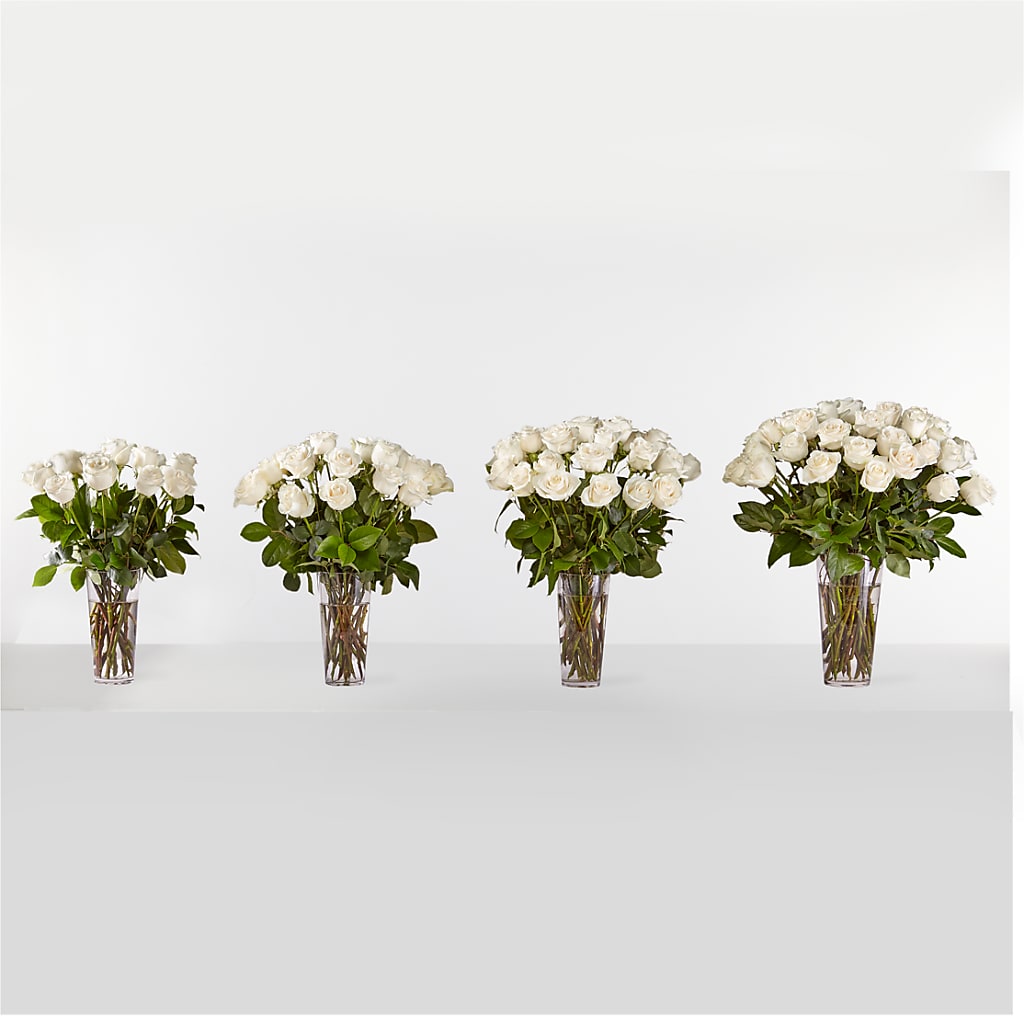 Long Stem White Rose Bouquet – SHARON'S FLOWERS, Lafayette IN