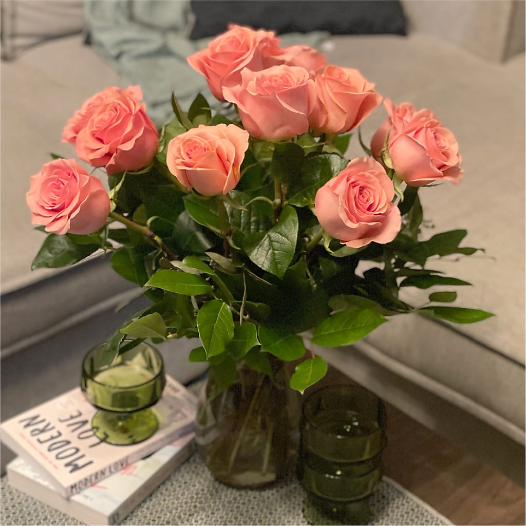 Long Stem Pink Rose Bouquet – SHARON'S FLOWERS, Lafayette IN