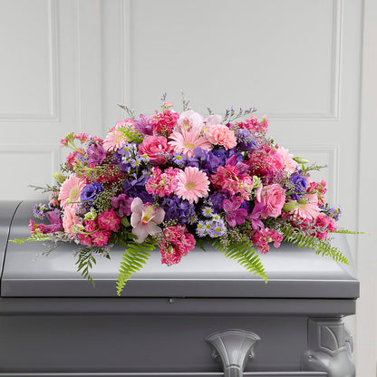 Glorious Garden Casket Spray – SHARON'S FLOWERS, Lafayette IN