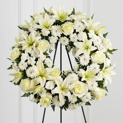 Treasured Tribute Wreath – SHARON'S FLOWERS, Lafayette IN