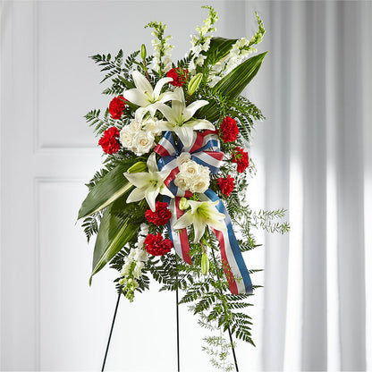 Stars of Life Standing Spray – SHARON'S FLOWERS, Lafayette IN
